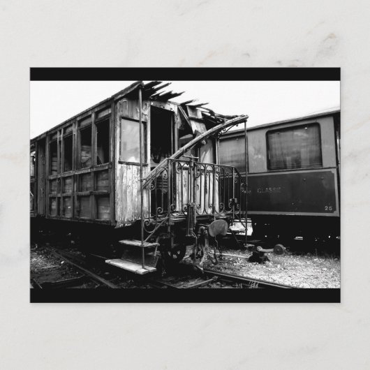 捨て木製の乗用車Le Mastrouはがき ポストカード (正面)