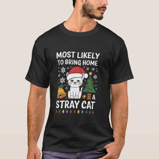 捨て猫のキリストを家に持ち帰る可能性がおもしろい高い Tシャツ (正面)