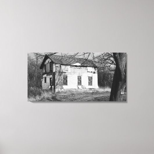 捨失ったて家の無人写真 キャンバスプリント (正面)
