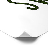 掃きおもしろい出す眠る箒 ポスター (角)