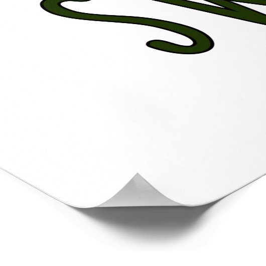 掃きおもしろい出す眠る箒 ポスター (角)