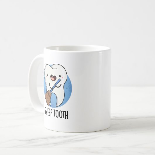 掃引歯おもしろい歯槽 コーヒーマグカップ (正面左)