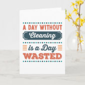 掃除しない日は無駄な日 カード (黄色い花)
