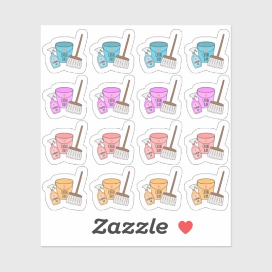 掃除の日 家事の日 バウジョープランナー シール (シート)