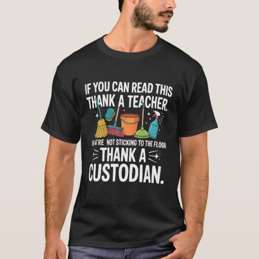 掃除係だからといって用務員が面白くないわけがない Tシャツ (正面)