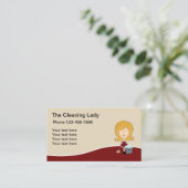 掃除婦専門のデザイン 名刺 (スタンド正面)