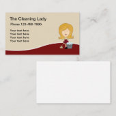 掃除婦専門のデザイン 名刺 (正面/裏面)