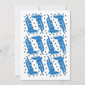 掃除機の誕生日の招待状BLUE 招待状 (裏面)