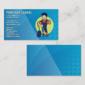 掃除機を使った清掃員 | ホームサービス 名刺 (正面/裏面)