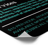 掃除機シルエット，家政婦，メイド ポスター (角)