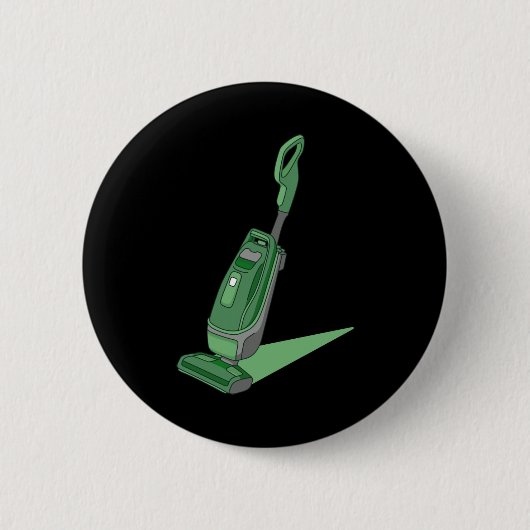 掃除機ハウスキーパーハウスキーピング洗浄G 缶バッジ (正面)