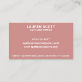 掃除用クリーナモップ及びバケツはっきりしたほこりっぽいピンク 名刺 (裏面)