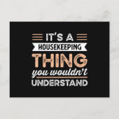 掃除用品のユーモアギフト - おもしろい家政婦グッズ ポストカード (正面)