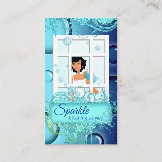 掃除用輝きグリッター泡 名刺 (正面)