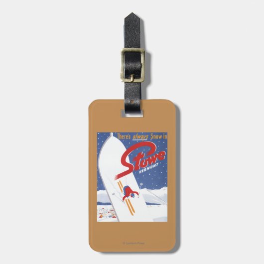 掃除S -雪の広告宣伝ポスターが常にあります ラゲッジタグ (正面縦)