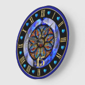 授与記念日パーソナライズされた司祭45日 ラージ壁時計 (傾斜)