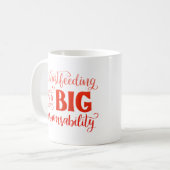 授乳は大きな反応能力である コーヒーマグカップ (正面左)