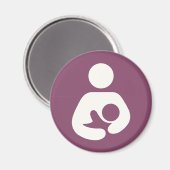 授乳アイコン – Mauve マグネット (正面/裏面)