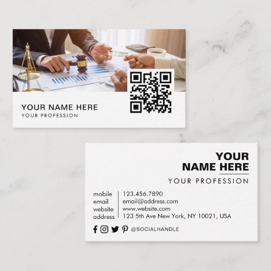 授乳コンサルタントの名刺QRコード 名刺 (正面/裏面)