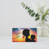 授乳コンサルタントティール(緑がかった色)ドゥラ 名刺 (スタンド正面)