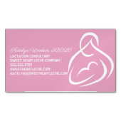 授乳コンサルタントピンク授乳クラス マグネット名刺 (正面)