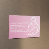 授乳コンサルタントピンク授乳クラス マグネット名刺