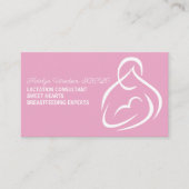 授乳コンサルタント授乳エキスパートピンク 名刺 (正面)