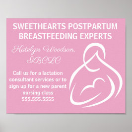 授乳コンサルタント授乳クラスピンク ポスター