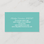 授乳コンサルタント授乳ティール（緑がかった色）ドゥラ 名刺 (裏面)