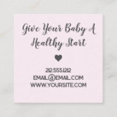 授乳コンサルタント授乳レチェベビー スクエア名刺 (裏面)