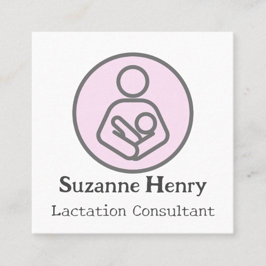授乳コンサルタント授乳レチェベビー スクエア名刺 (正面)