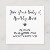 授乳コンサルタント授乳レチェベビー スクエア名刺 (裏面)