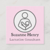 授乳コンサルタント授乳レチェベビー スクエア名刺 (正面)