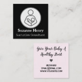 授乳コンサルタント授乳レチェベビー スクエア名刺 (正面/裏面)