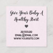 授乳コンサルタント授乳レチェベビー スクエア名刺 (裏面)