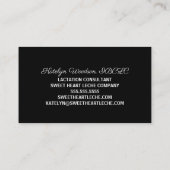 授乳コンサルタント授乳専門家ブラック 名刺 (裏面)