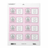 授乳コンサルタント授乳差出人住所 ラベル (フルシート)