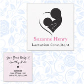 授乳コンサルタント看護ベビーピンク スクエア名刺