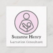 授乳コンサルタント 母乳 育児 ベビー スクエア名刺 (正面)