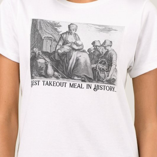 授乳ユーモアのあるヴィンテージ母イラストレーション Tシャツ