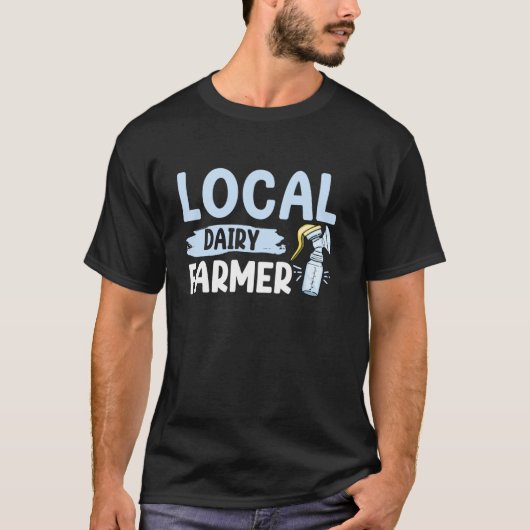 授乳中のおっぱいプロデューサー ママ 母 新米ママ ギフト Tシャツ (正面)