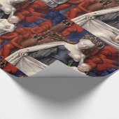 授乳中のマドンナと天使を持つ子供 ラッピングペーパー (角)