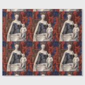 授乳中のマドンナと天使を持つ子供 ラッピングペーパー (フラット)