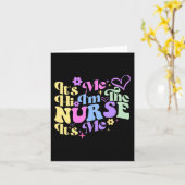 授乳中のユーモアその私はナースRN ER NICU L カード (黄色い花)