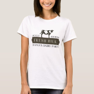 授乳中のユーモアママの乳農場Tシャツ Tシャツ