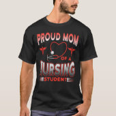 授乳中誇りを持った生のタイポグラフィTシャツのママ Tシャツ (正面)