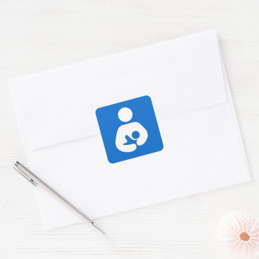 授乳国際的記号 スクエアシール (封筒)