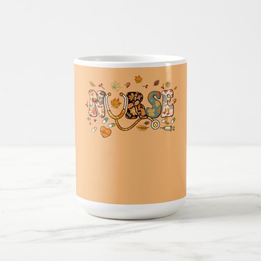 授乳感謝日聴診器秋ナース コーヒーマグカップ (中央)