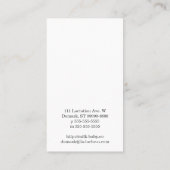 授乳期のコンサルタントのダマスク織の人種差別 名刺 (裏面)