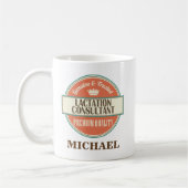 授乳期のコンサルタントのパーソナライズなオフィスのマグのギフト コーヒーマグカップ (左)